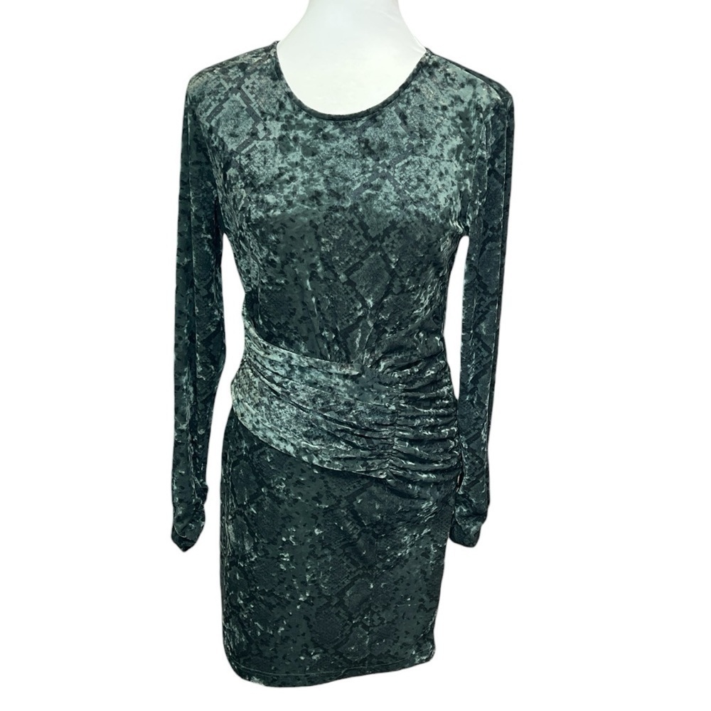 Zara Snake Print Velvet Dress